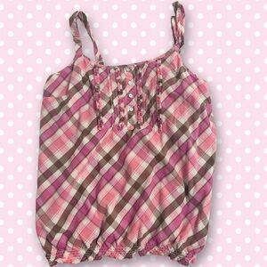 y2k plaid tank top 🎀🤎​